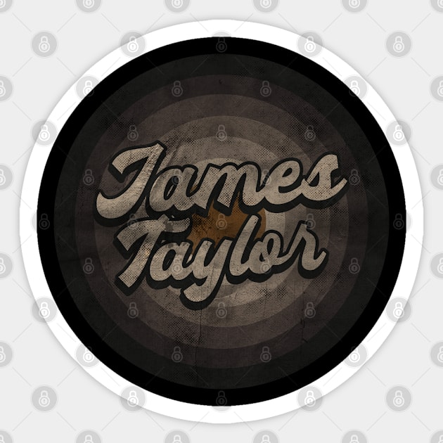 RETRO BLACK WHITE - James Taylor Sticker by Yaon